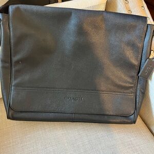 Coach leather messenger bag